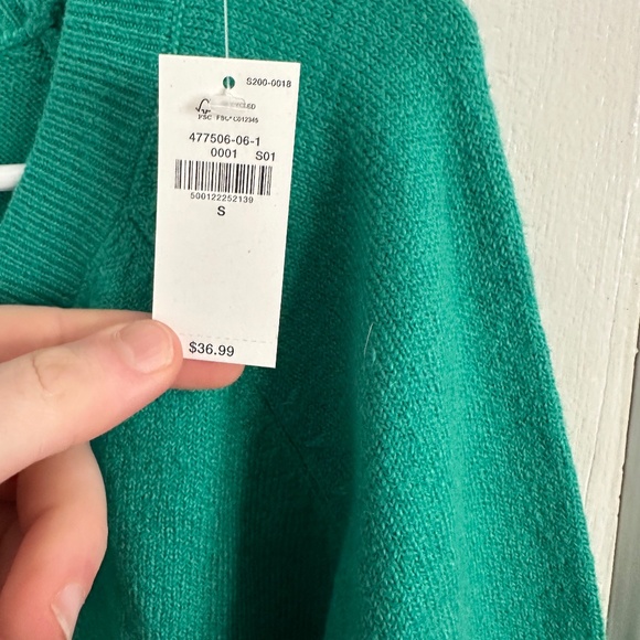 NWT OldNavy green SoSoft Loose V-neck Sweater women's small (002) - Picture 4 of 7